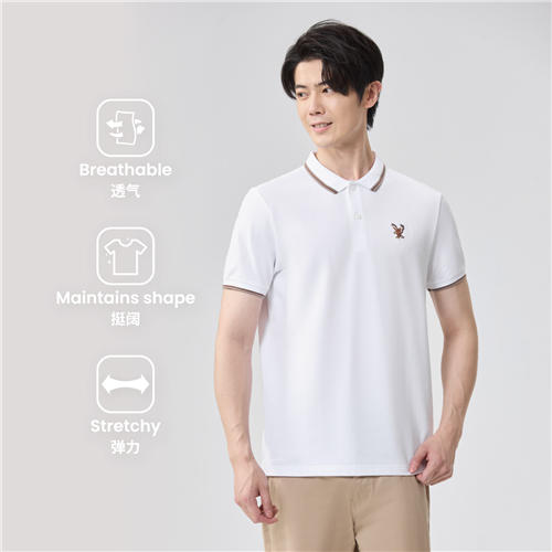 佐丹奴男装25年新款弹力透气POLO衫01015237 商品图2