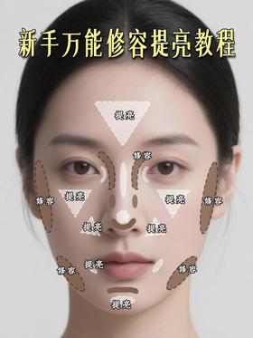 新手必学❗脸型适用万能修容提亮教程❗