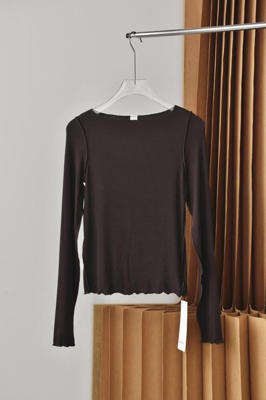 LuLU Hold Tight Boatneck船领波浪边长袖T恤tee！ 早春的万能打底衫（SS） 商品图1