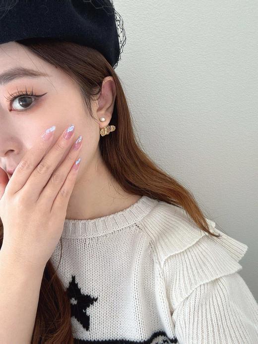 迪奥 25金蝶双珠耳钉 OMG OMG OMG 太美太浪漫了吧！戴上美的不像话（XTY） 商品图3