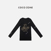 COCO ZONE 刘一一 秋季设计感长袖T恤修身显瘦圆领上衣CC2C2260 商品缩略图0