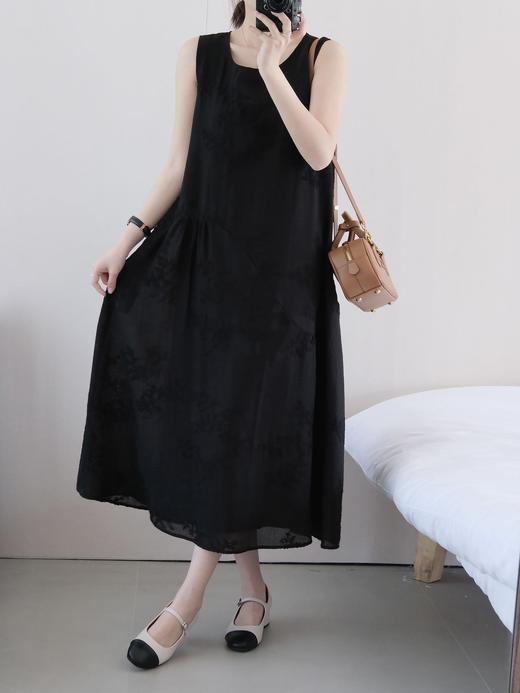 【新中式天丝连衣裙】重工刺绣小众花，米白柔光显白，小个子显高减龄，仙气女神范～ 商品图8