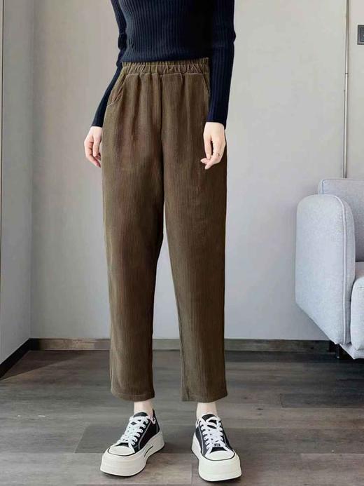 双十二福利！【诗铭洛可】W332条绒裤显瘦萝卜裤 商品图3