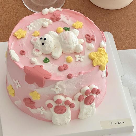 多款~躺平小动物狗熊兔羊卡通蛋糕-低糖处理无添加 商品图1