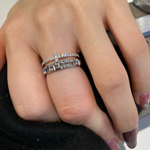 蒂芙尼  T系列 T字满钻戒指（XTY） 商品图1