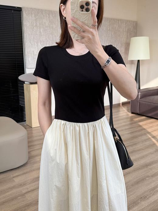 T恤感精修型拼接连衣裙弹力显瘦短袖裙摆防晒连衣裙 商品图5