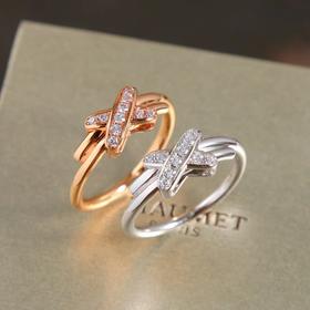 尚美巴黎 缘系•一生系列欢 • 缘 满钻交叉戒指 女款（XTY）
