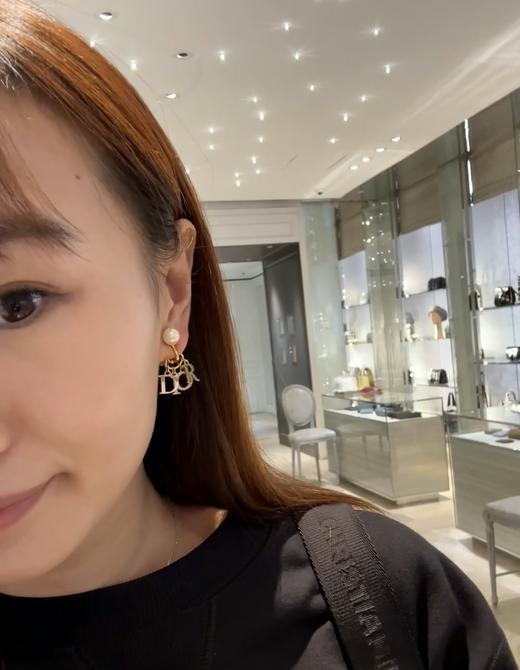 DIOR迪奥 字母标识 珍珠 水钻 耳环 （XTY） 商品图5