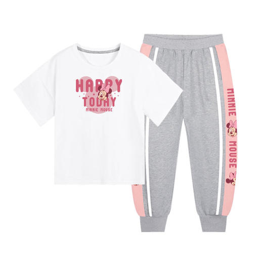 迪士尼女童七分裤套装夏季2025新款儿童短袖两件套洋气女大童夏装 商品图9