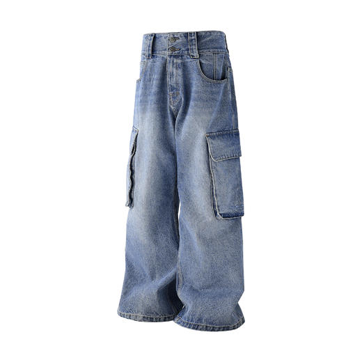 BJHG不计后果美式牛仔裤男款秋季潮牌2025新款宽松直筒休闲裤子女 商品图4