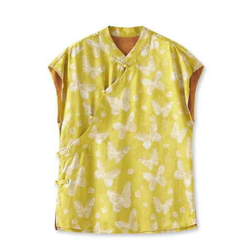 「高货wl」全新升级【铂金会员266/天猫359/差价93】(01437)洛诗琳新中式人丝香云纱衬衫2025夏季复古改良旗袍上衣女 商品图2