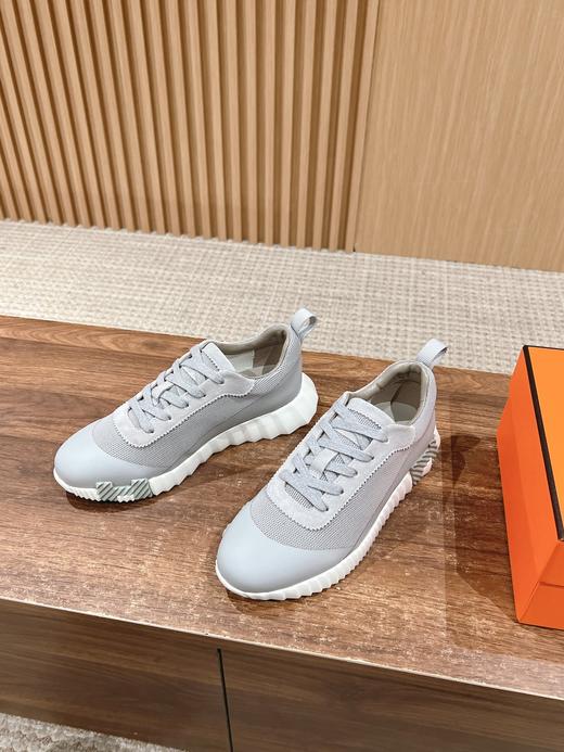 爱马仕情侣款休闲鞋 麂皮搭拼接网布运动鞋 男女同款（DBG) 商品图4