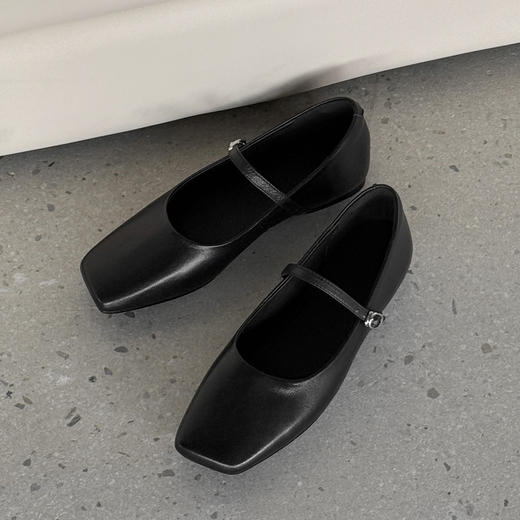 法式玛丽珍鞋！2025春夏季平底方头浅口一字带气质单鞋女鞋！ 商品图6
