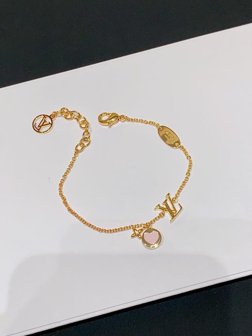 驴家   粉色爱心四叶草字母细手链  （XTY） 商品图0