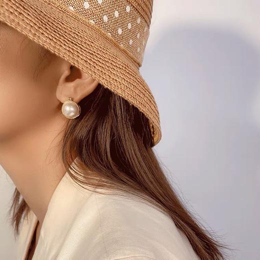 赛琳 开口大珍珠金属耳环（XTY） 商品图7