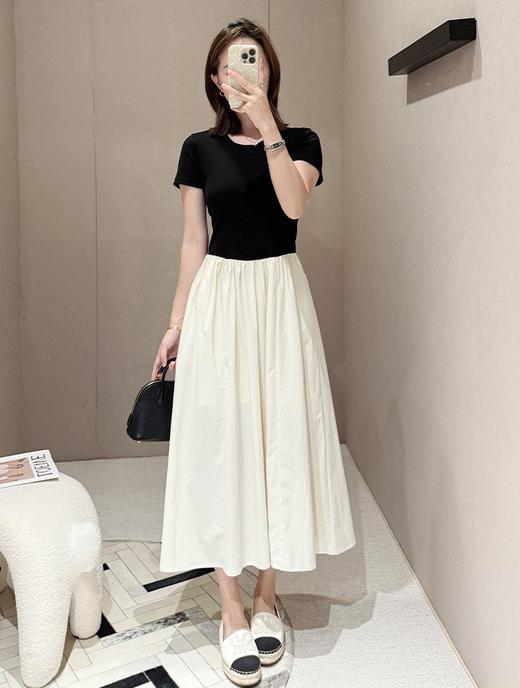 T恤感精修型拼接连衣裙弹力显瘦短袖裙摆防晒连衣裙 商品图8