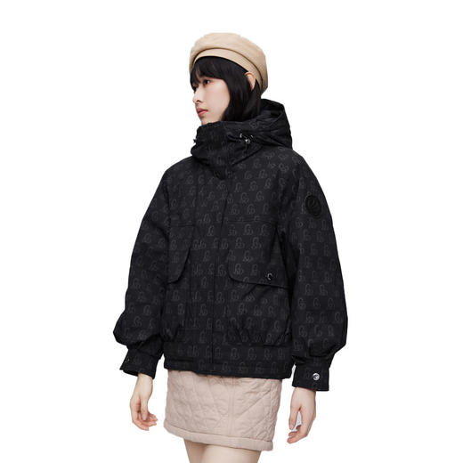 波司登 女短款连帽羽绒服 B30145514 商品图1