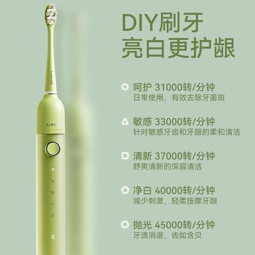 锦美客电动牙刷（标准款）R1-梧桐杏/抹茶绿 商品图6