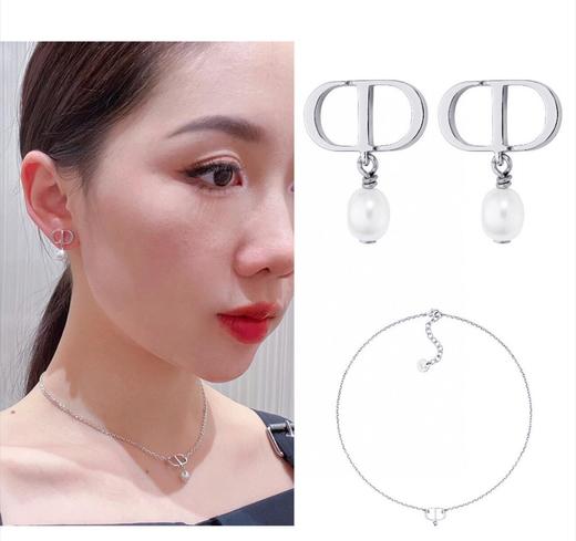 DIOR迪奥 饰以 CD 标志珍珠吊坠 金属 项链 （XTY） 商品图10