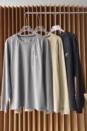 ARC 始祖鸟 家24春款户外男士RHO LT系列运动针织长袖衫 鸟家的保暖打底T！（SS）