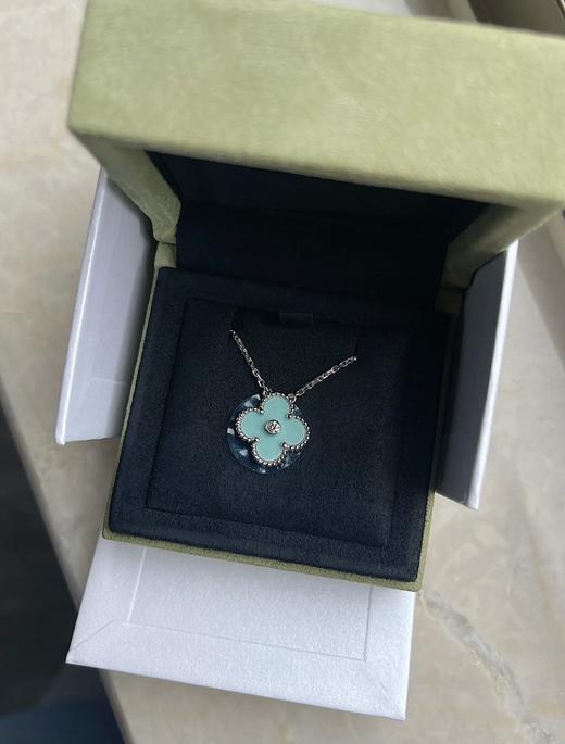 梵克雅宝 淡蓝色陶瓷镶钻四叶草 （XTY） 商品图1