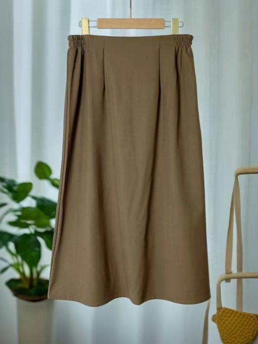 【诗铭洛可】W616半裙侧边松紧腰后开叉设计裙B8-1 商品图3