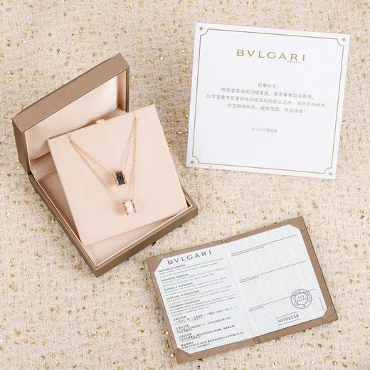 宝格丽 b.zero1 玫瑰金中号黑/白陶瓷小蛮腰项链（XTY） 商品图2