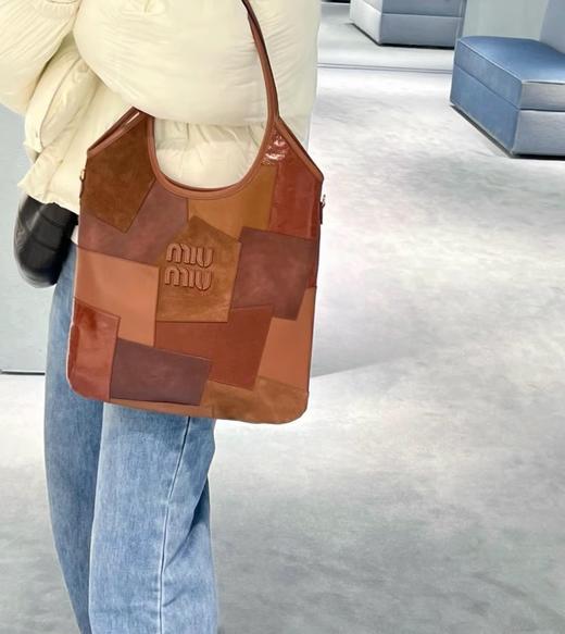 缪缪   补丁系列购物袋 美拉德色系  （MM） 商品图1