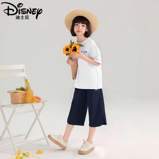 迪士尼女童短袖套装夏季两件套2025新款儿童七分裤冰丝女大童夏装 商品图5