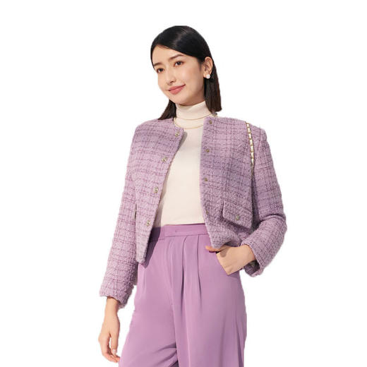 波司登 女圆领小香风羽绒服 B30134122 商品图0