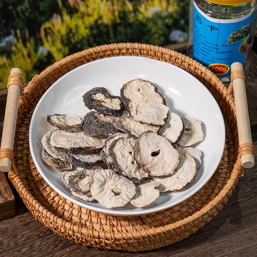 【云南玛卡干片】人工筛选 产地选材 不熏不染 切片均匀 片片完整 吃法多样 100g/瓶 商品图0