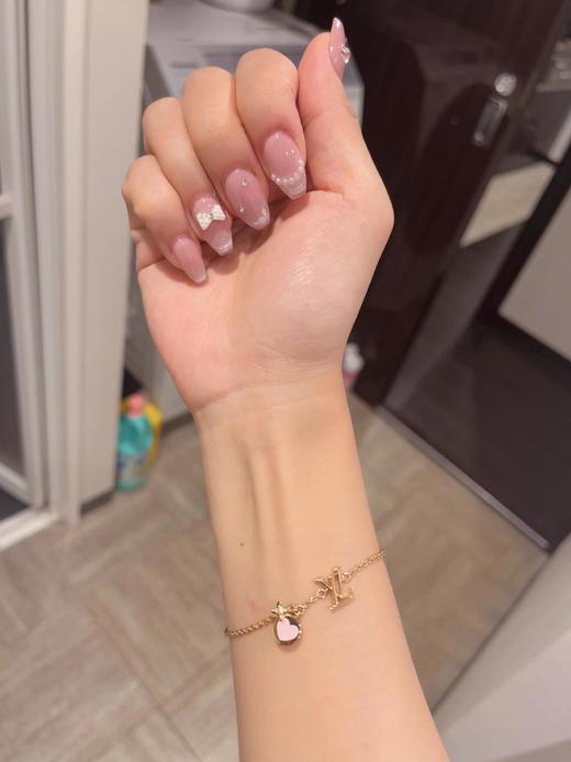 驴家   粉色爱心四叶草字母细手链  （XTY） 商品图5