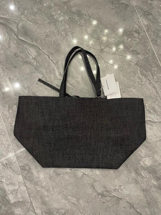 亚历山大王 品牌徽标系带闭合 棉托特包Tote包购物袋手提单肩包 (MM) 商品图2