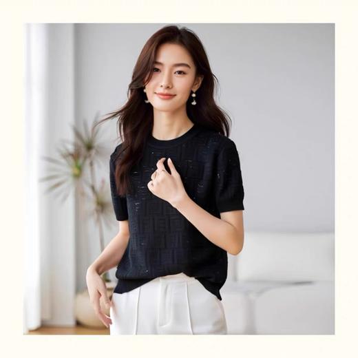 芬迪25春夏最新款双F短袖针织衫（SS） 商品图4