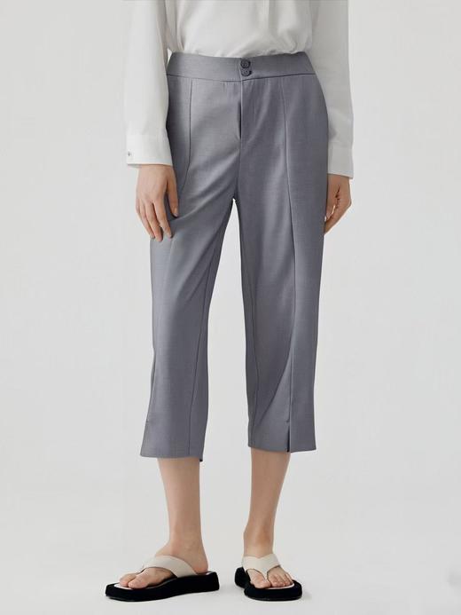 双十二福利！【诗铭洛可】W907小脚裤开叉两粒扣品质九分裤 商品图1