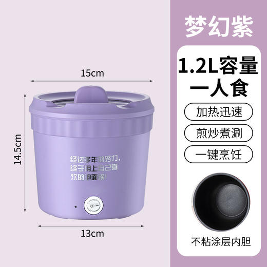 电煮锅小型电热杯泡面锅宿舍学生锅多功能煮锅家用单人一体电火锅 商品图7