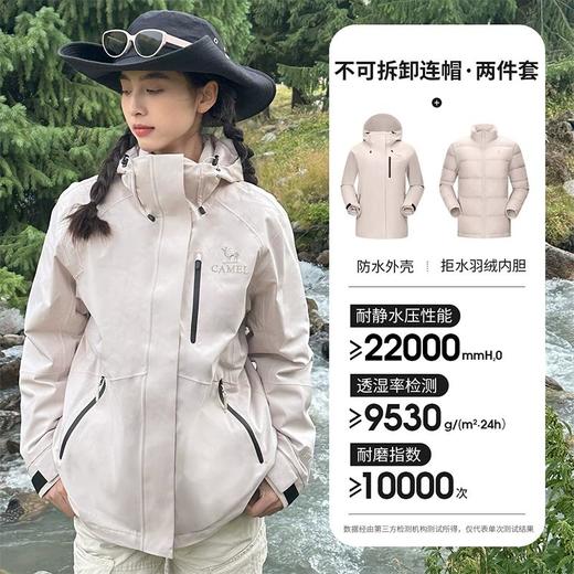 骆驼 女三合一冲锋衣 A24CA31668 商品图4