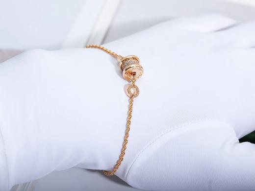 宝格丽 b.zero1 玫瑰金中间满钻小蛮腰手链 双色可选（XTY） 商品图3