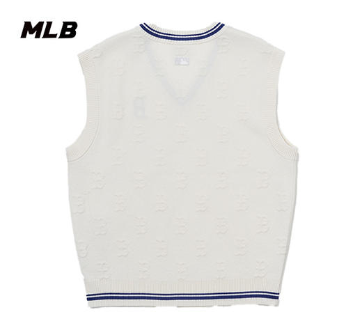 【S/M断码服】【微瑕，如无货做退款处理】MLB男女同款24秋冬新款小标暗纹老花针织马甲3AKPM0244 商品图3