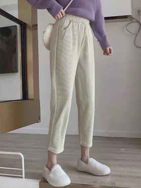 双十二福利！【诗铭洛可】W332条绒裤显瘦萝卜裤