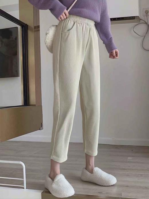 双十二福利！【诗铭洛可】W332条绒裤显瘦萝卜裤 商品图0