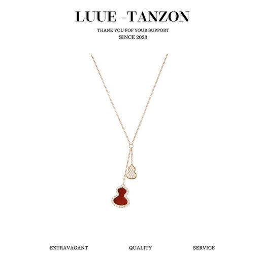 新款双葫芦项链，转运珠宝，葫芦在中国传统文化中象征正能量，吸财纳福哦！（XTY） 商品图0