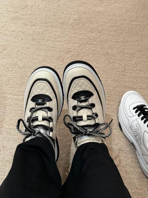 香奈儿 新款 米兰走秀运动鞋  双C方圆头系带休闲鞋（DBG） 商品图1