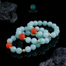 S925翡翠单圈-翡翠单圈圆珠手串约12mm