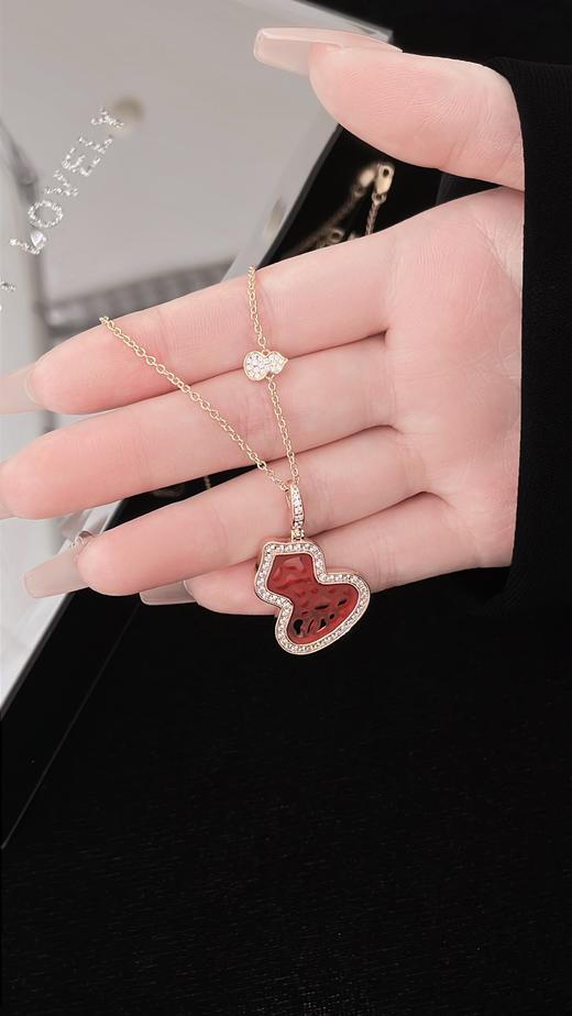 麒麟 红玛瑙蕾丝葫芦吊坠 项链 （XTY） 商品图0