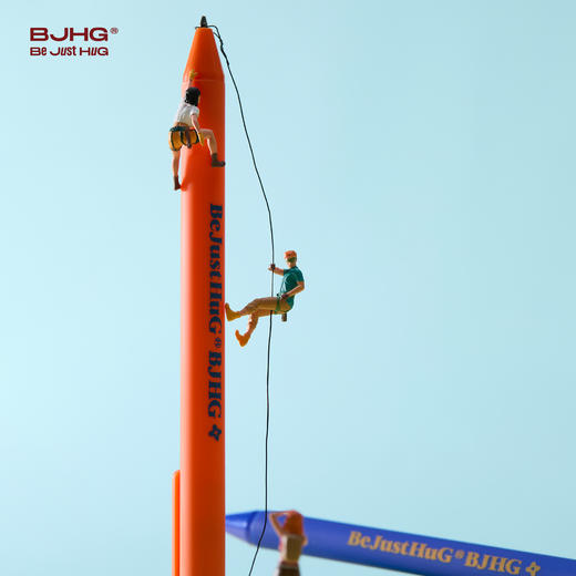 BJHG不计后果趣味圆珠笔速干顺滑七彩缤纷办公刷题专用蓝色签字笔 商品图1