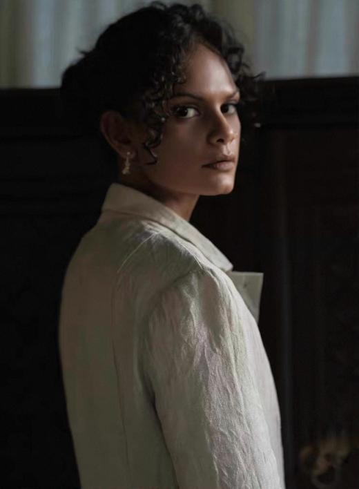 Jai  绀青蓝/沙色日本亚麻曼德勒西装夹克 商品图13