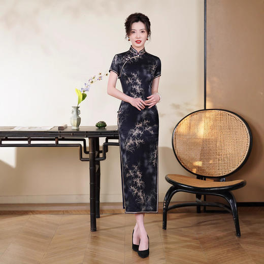 QXY 990真丝旗袍改良桑蚕丝复古时尚 商品图1