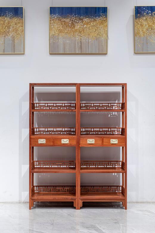 红桥红  家具严选  缅甸花梨（大果紫檀）【178 三围可拆卸品字格层】 商品图0