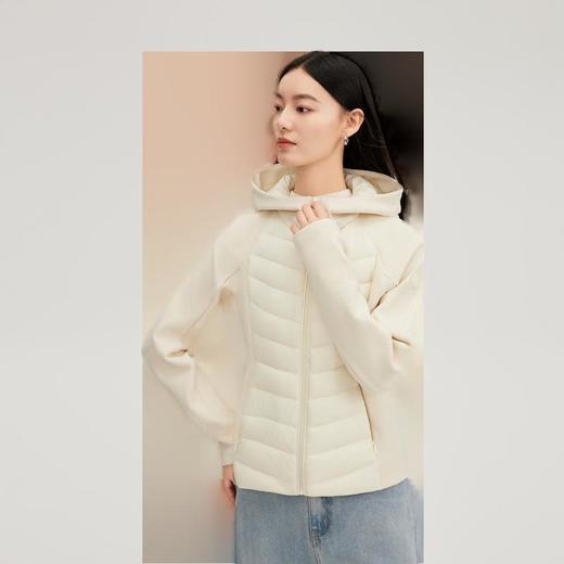 艾莱依 女修身显瘦拼接轻薄羽绒服 6024707088 商品图1